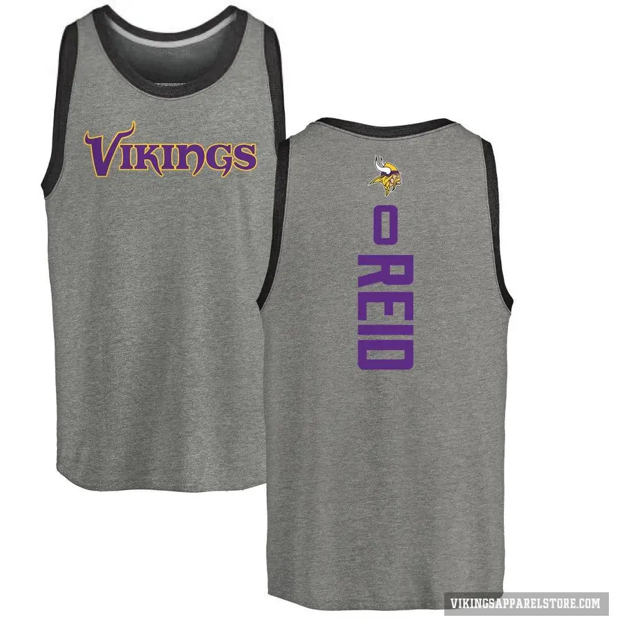 Men's ＃0 Trevor Reid Minnesota Vikings Ash Backer Tank Top