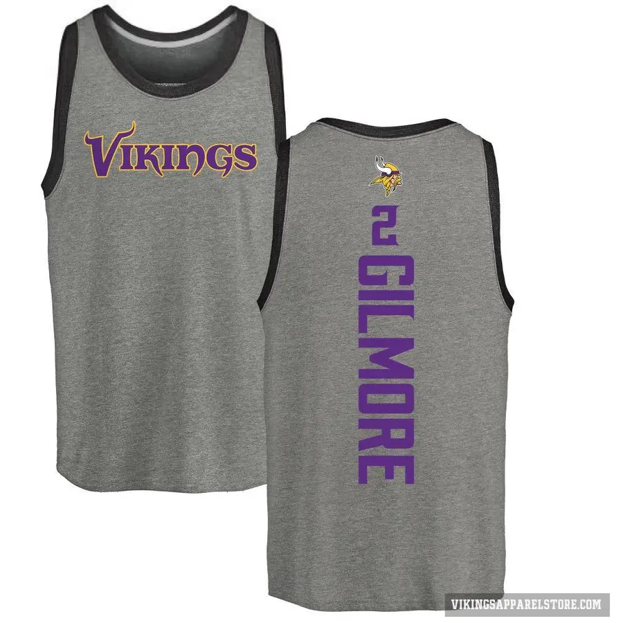 Men's ＃2 Stephon Gilmore Minnesota Vikings Ash Backer Tank Top