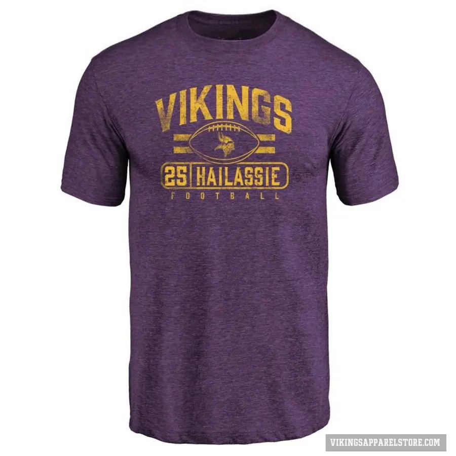 Men's ＃25 Kahlef Hailassie Minnesota Vikings Purple Flanker T-Shirt