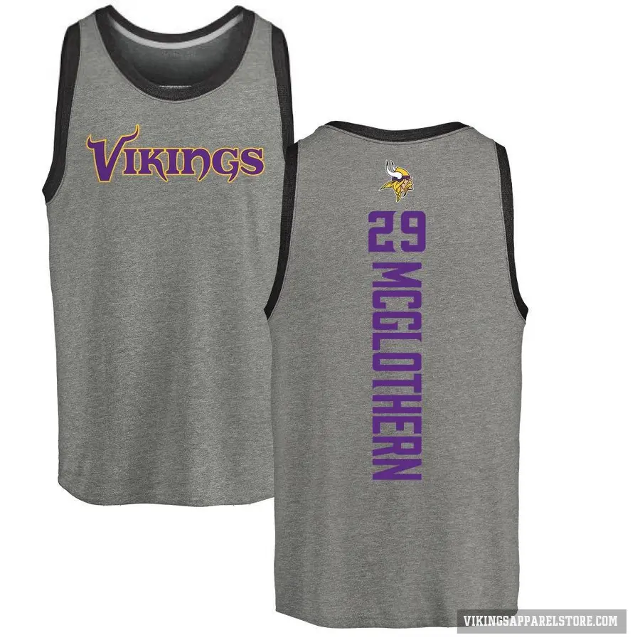 Men's ＃29 Dwight McGlothern Minnesota Vikings Ash Backer Tank Top
