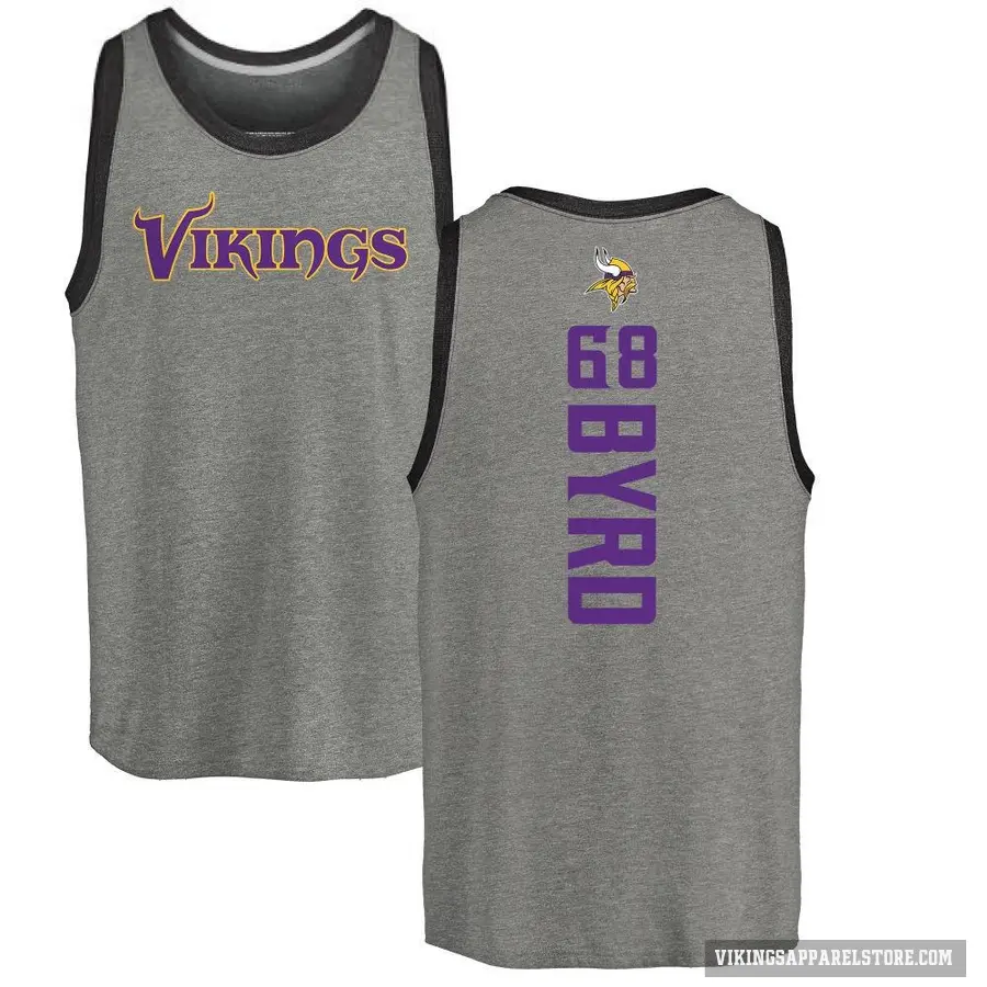 Men's ＃68 Henry Byrd Minnesota Vikings Ash Backer Tank Top