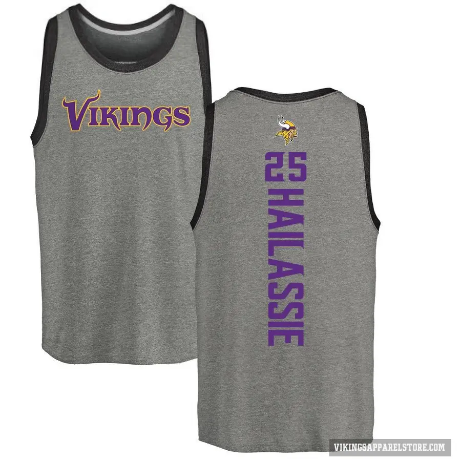 Youth ＃25 Kahlef Hailassie Minnesota Vikings Ash Backer Tank Top