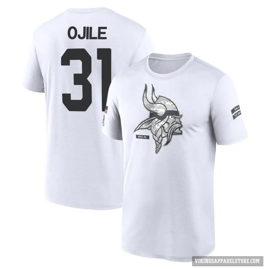 Youth ＃31 Zach Ojile Minnesota Vikings White 2024 Salute to Service Performance T-Shirt