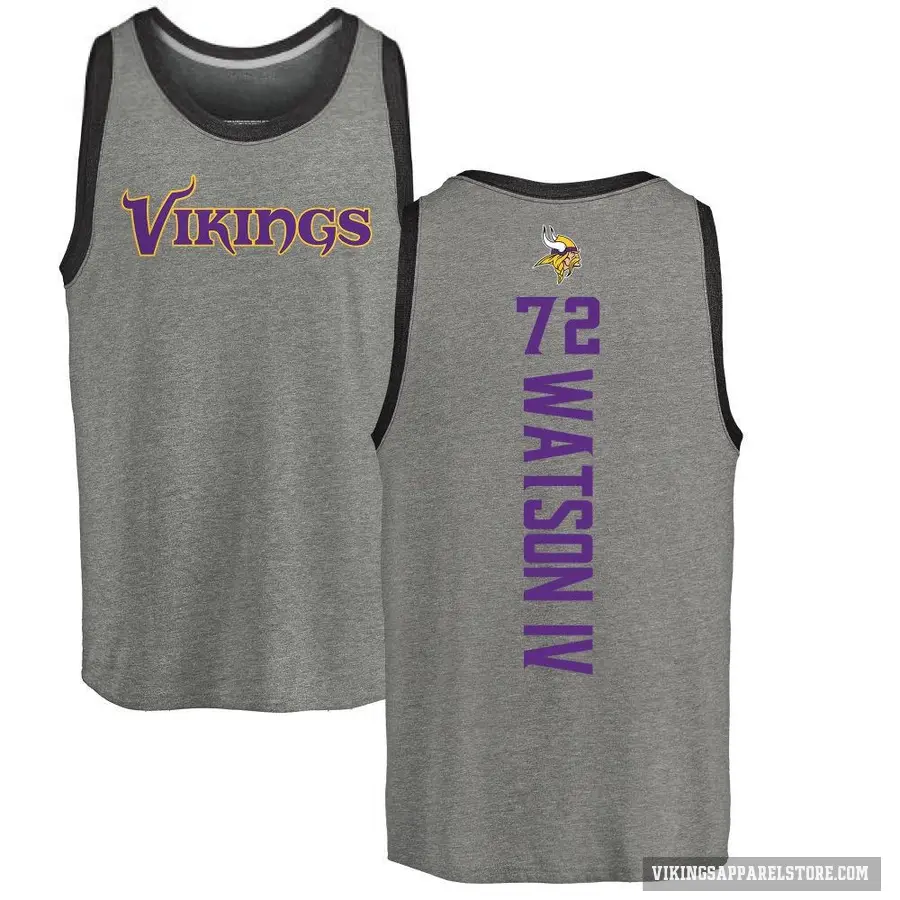 Youth ＃72 Leroy Watson IV Minnesota Vikings Ash Backer Tank Top