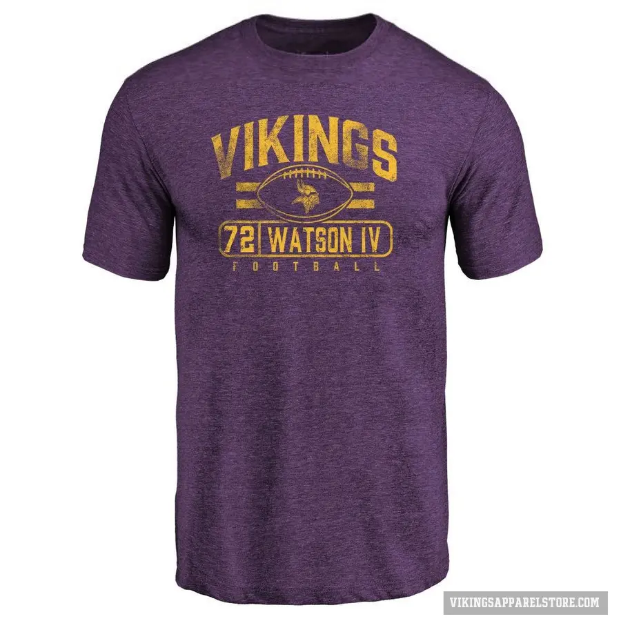 Youth ＃72 Leroy Watson IV Minnesota Vikings Purple Flanker T-Shirt