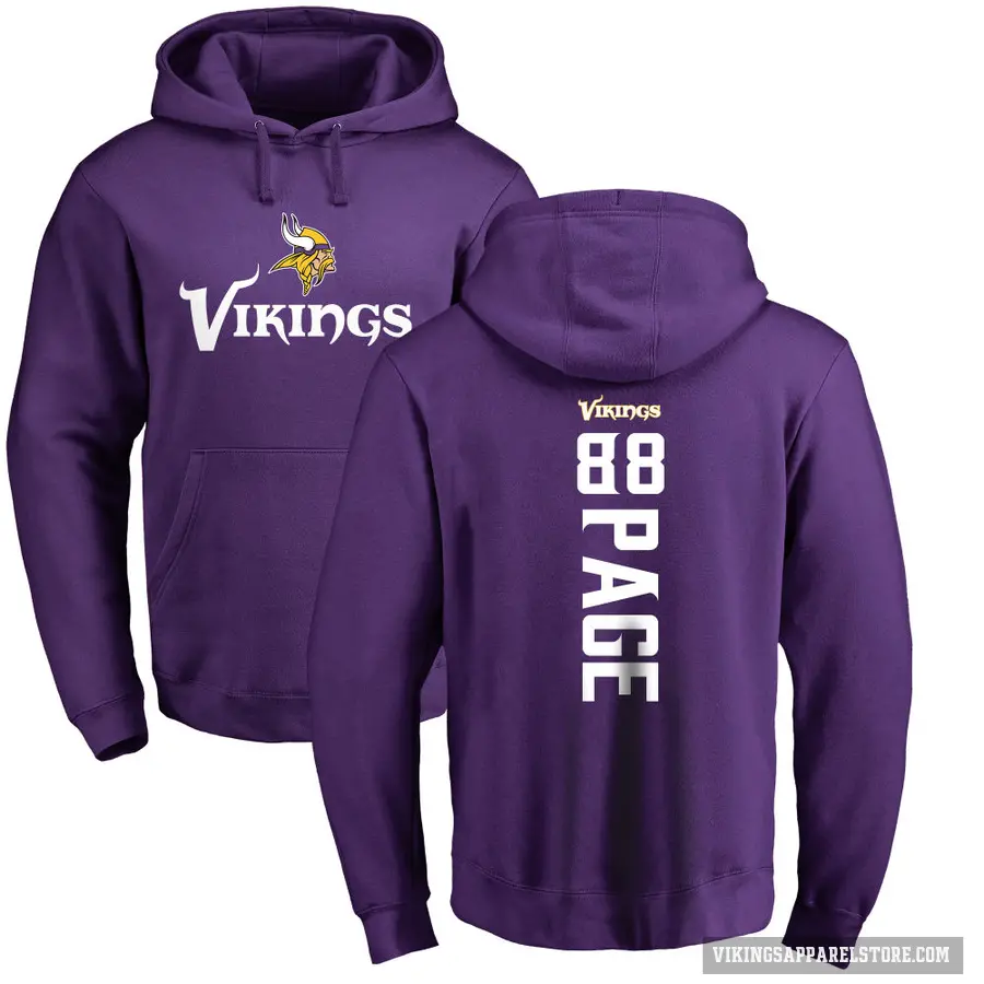 Youth ＃88 Alan Page Minnesota Vikings Purple Pro Line Backer Pullover Hoodie