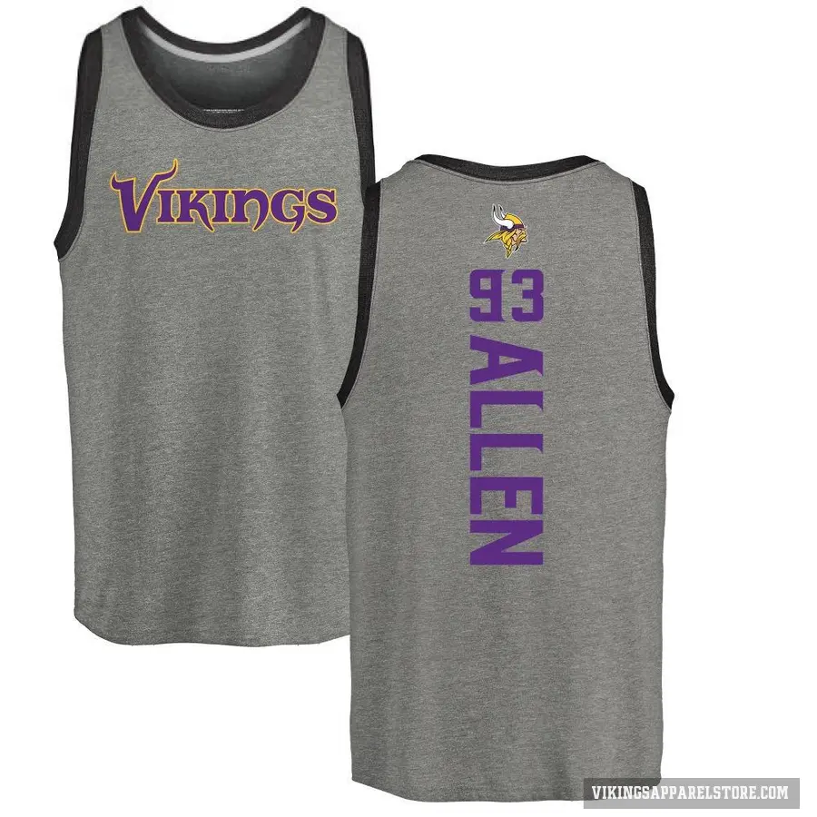 Youth ＃93 Jonathan Allen Minnesota Vikings Ash Backer Tank Top